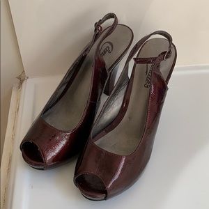 Maroon high heels never worn